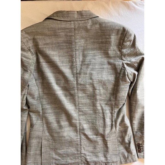 Jachs Two Button Blazer Men's M Gray Cotton Stripe Lined Pockets Notch Lapel - Picture 12 of 12